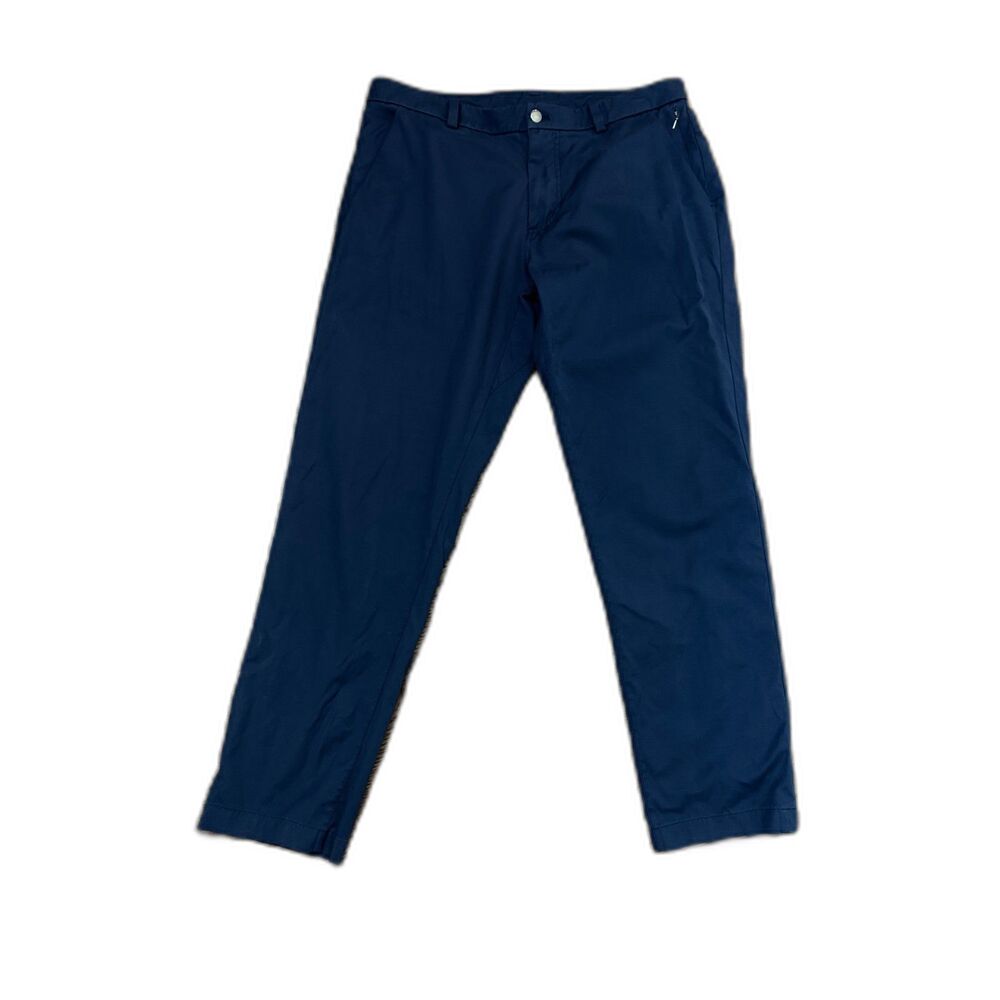 Lululemon Mens Commission Pant Slim 34x30 Warpstreme Navy ABC Chino Trouser